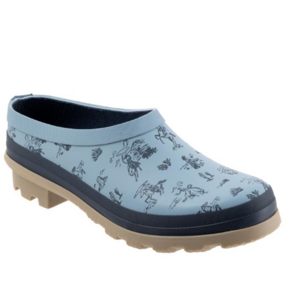 Pendleton blue cow girl garden clog slip on size 9, EU 40 NWOT